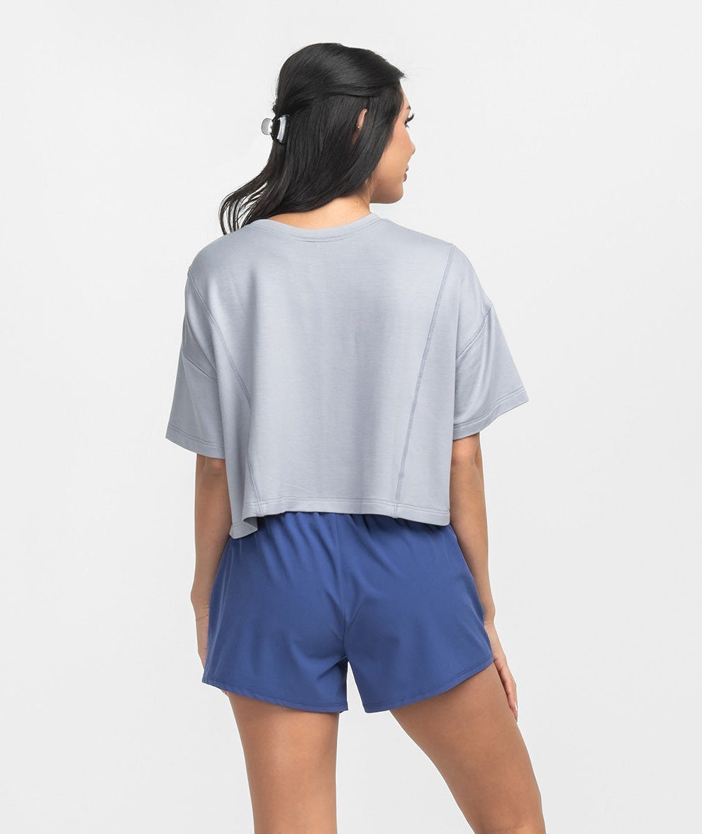 All Day Cropped Tee - Harbor Slate - Image 2