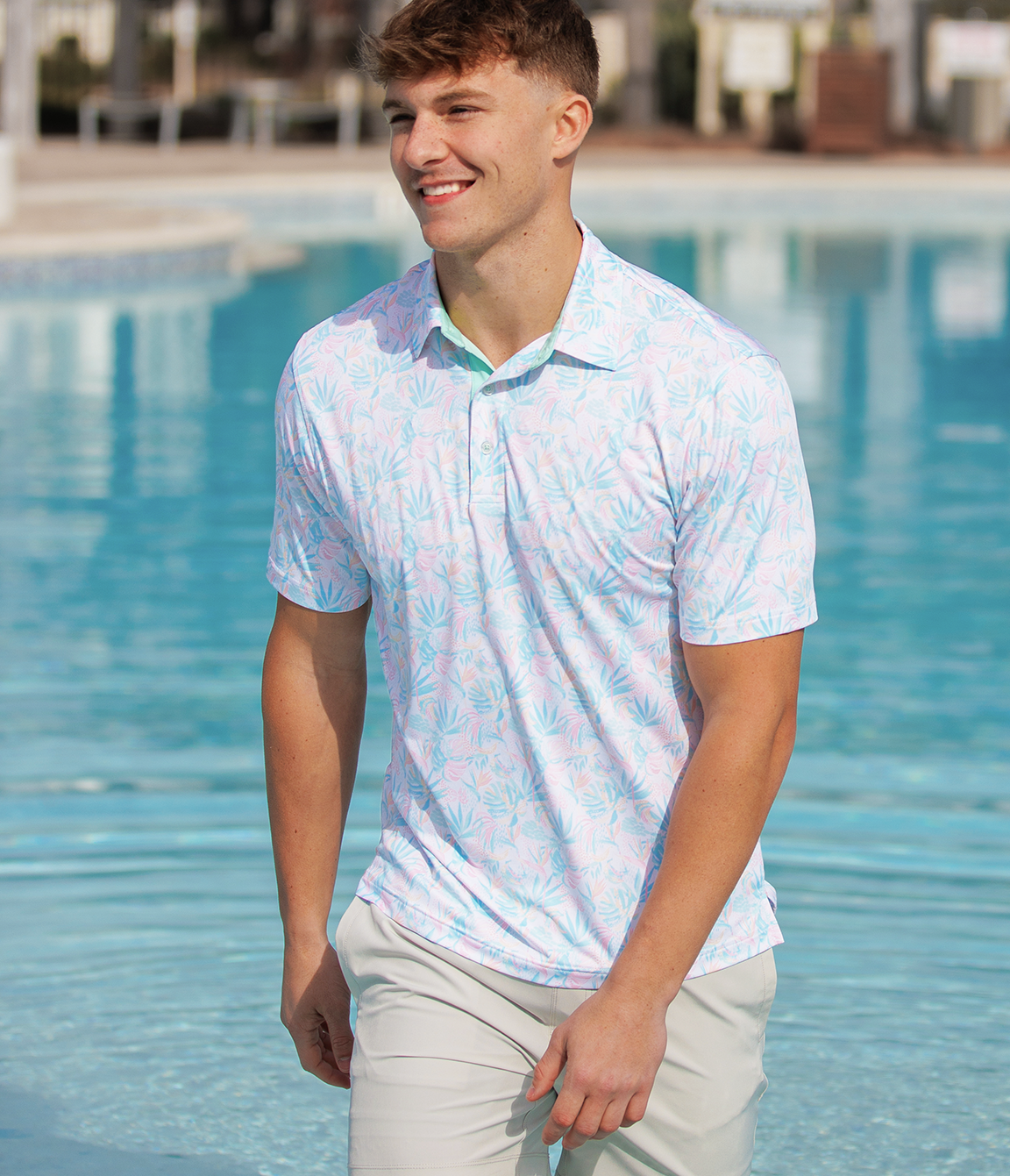 Island Oasis Printed Polo - Island Oasis - Image 2