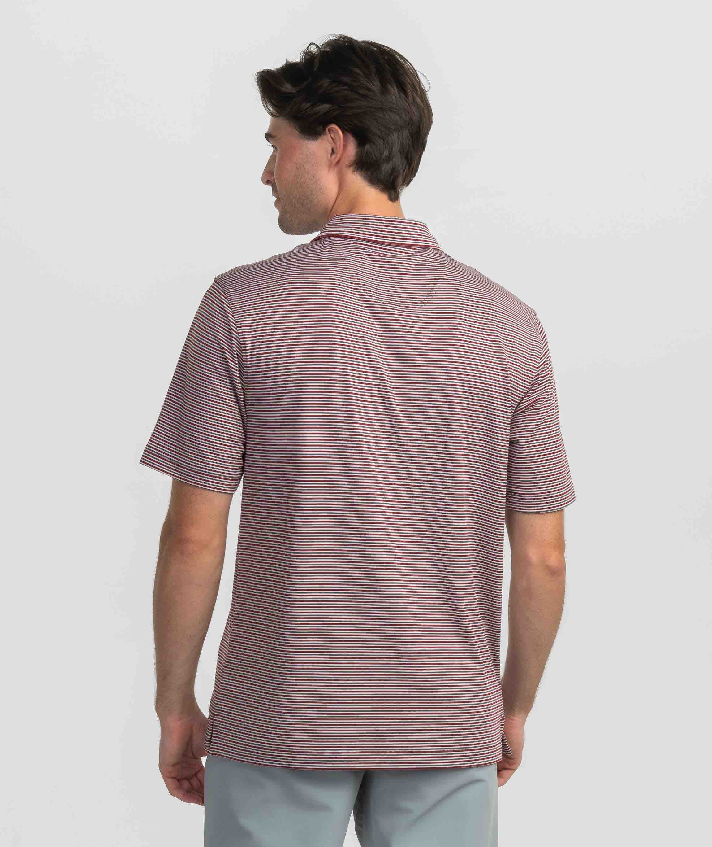 Scoreboard Stripe Polo - Red Coal - Image 4