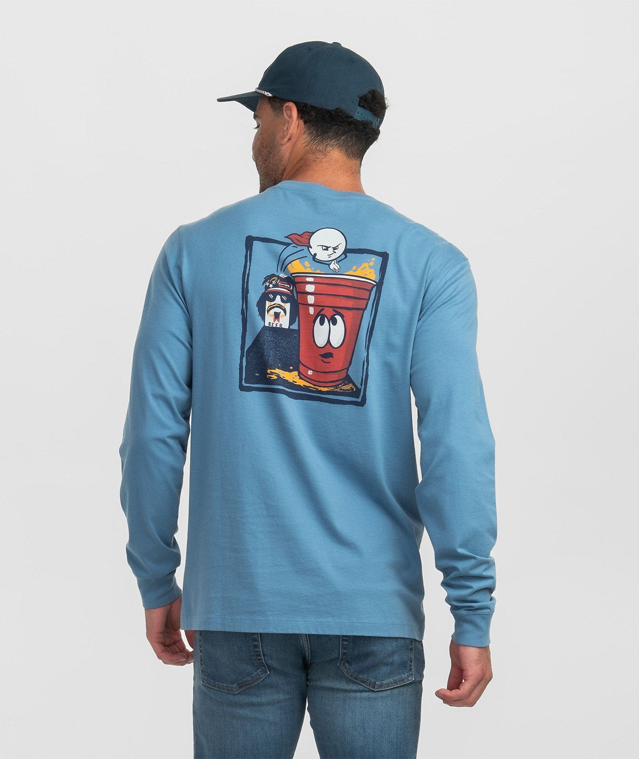 Last Cup Standing Tee LS - Nautical Blue - Image 3