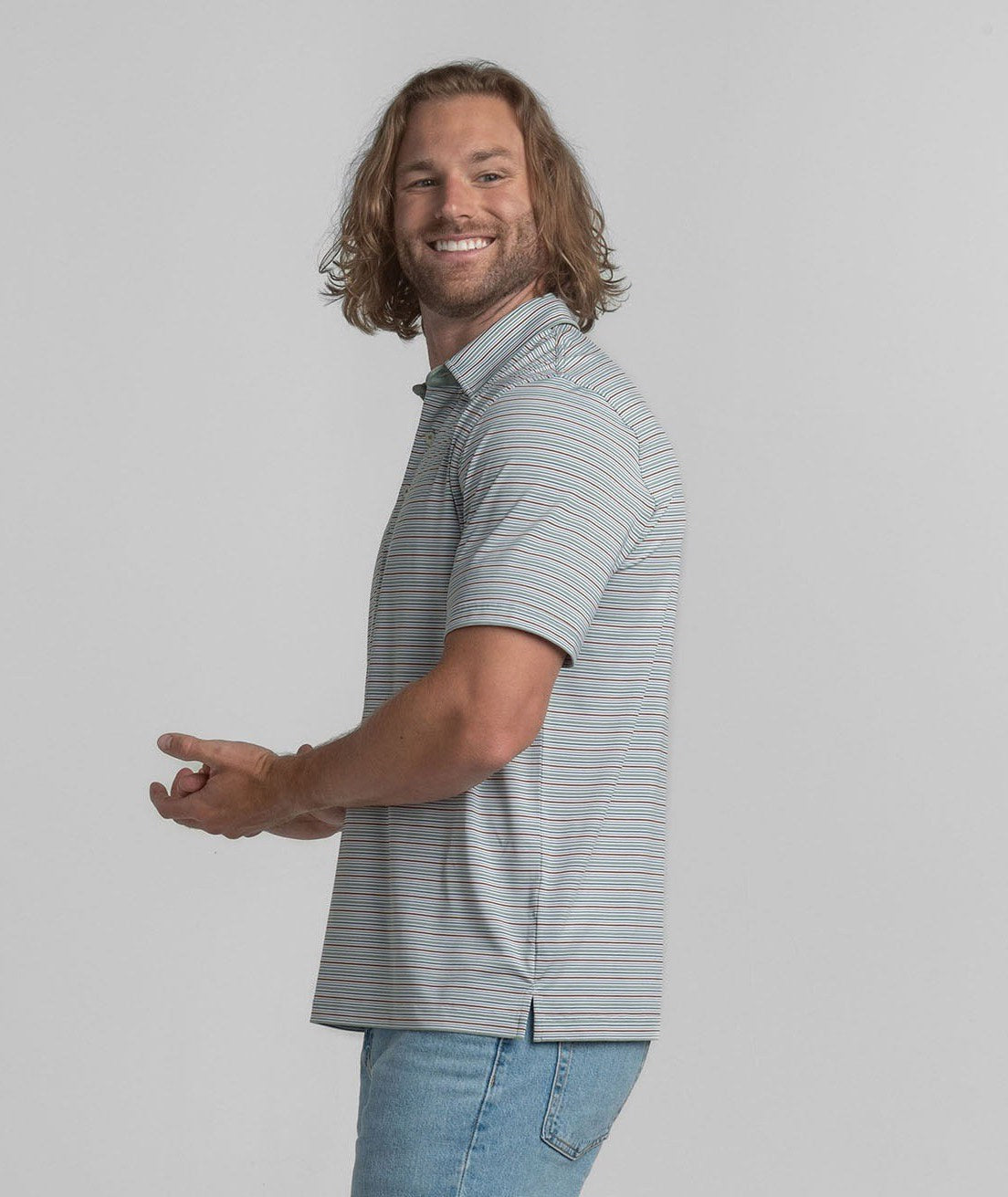 Sawgrass Stripe Polo - Alpine - Image 2