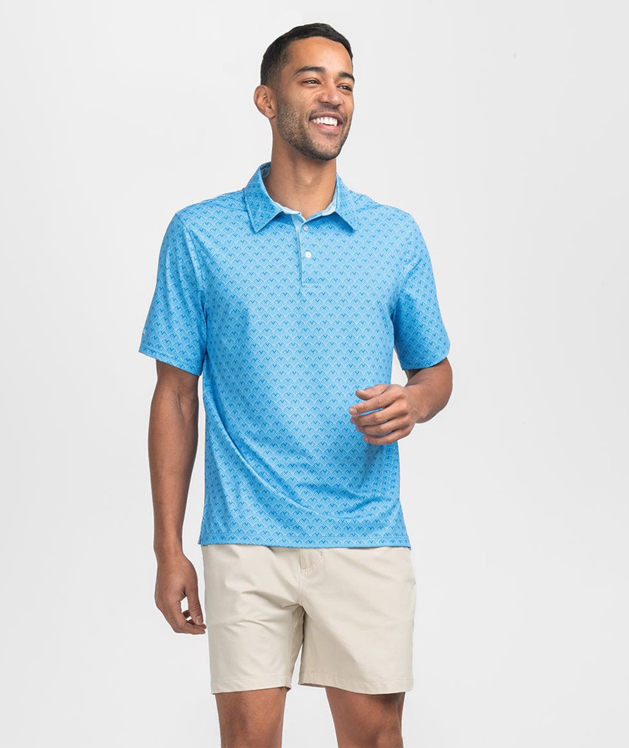 Sapphire Spring Printed Polo