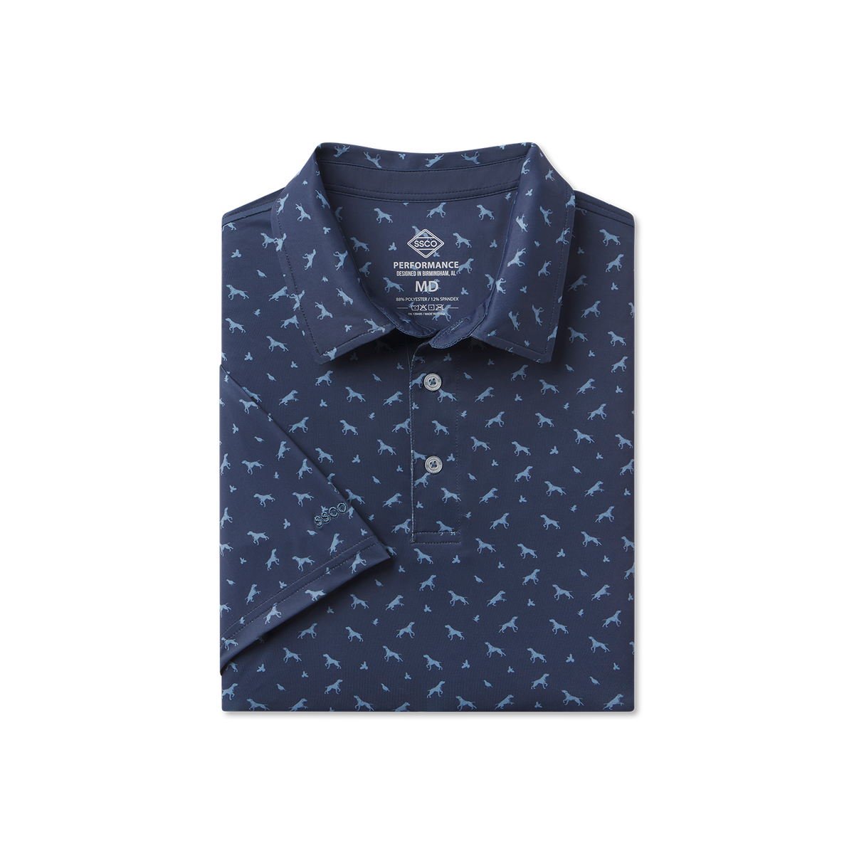 Uplands Unleashed Printed Polo - Midnight Navy - image 1
