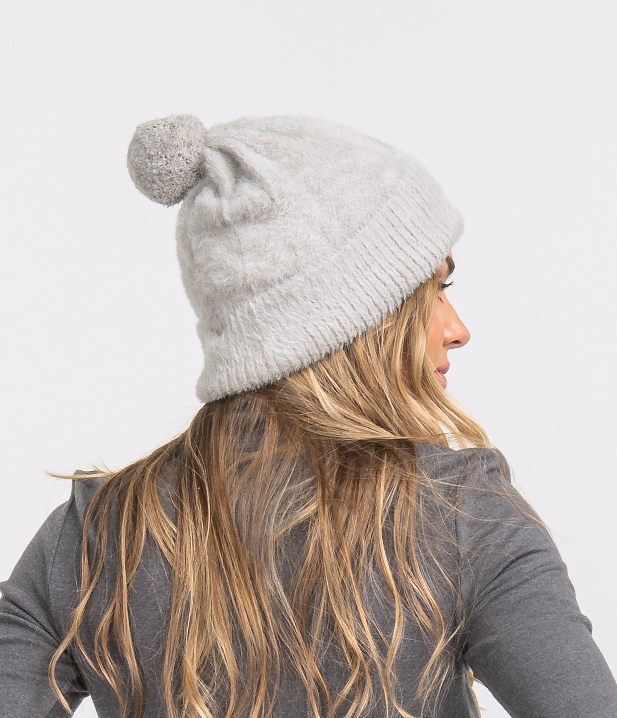 Feather Knit Beanie - Overcast - Image 2