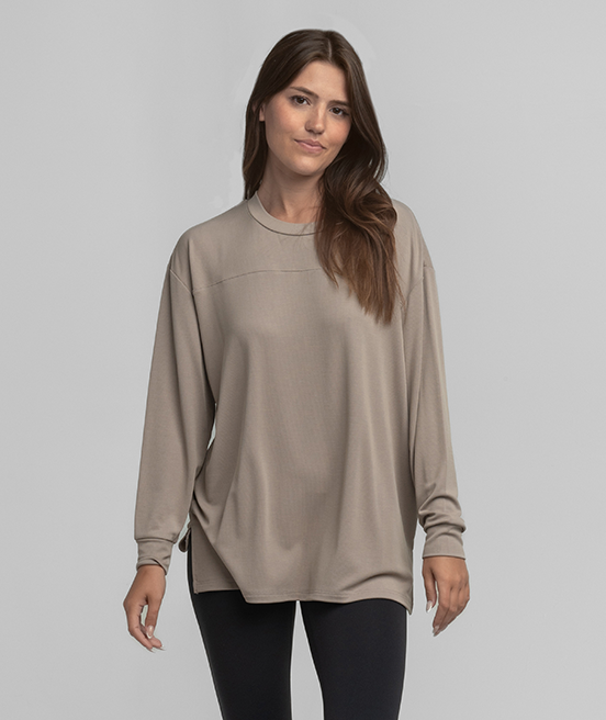 Relaxed Essential Top LS - Hazelnut - Image 1
