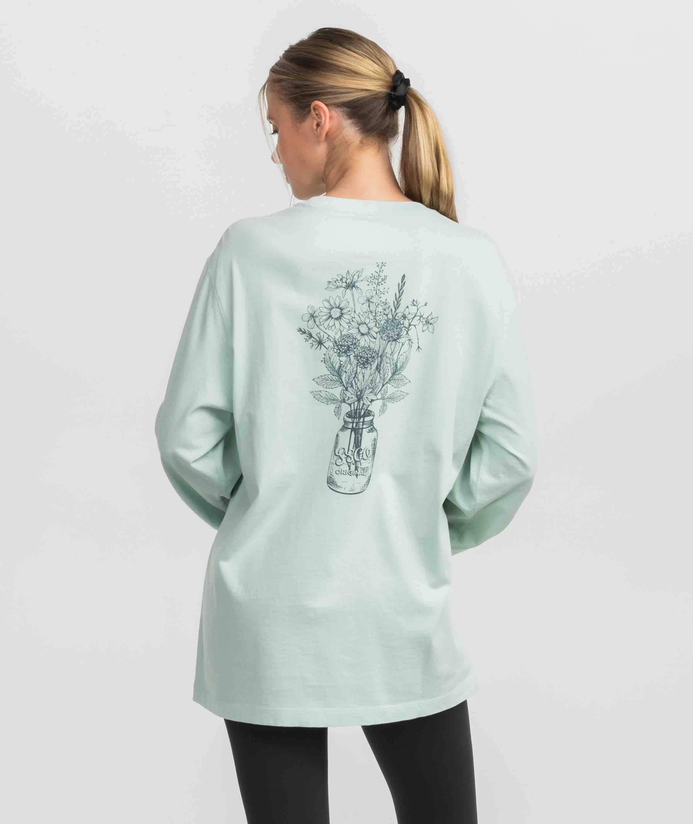 Fall Bloom Tee LS - Cool Mint - Image 3