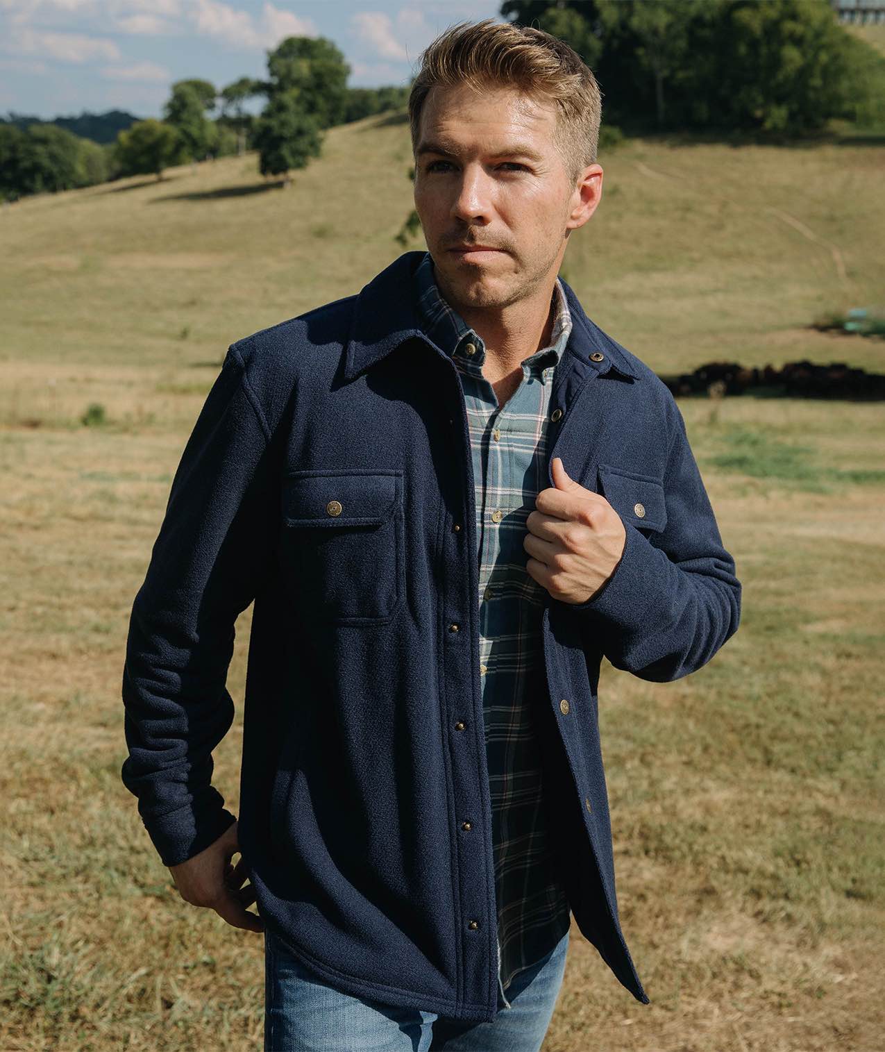 Stretch Twill Shacket - Eclipse - Image 3