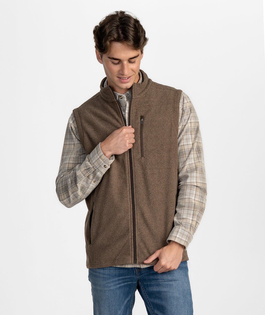 Brushline Fleece Vest - Espresso - Image 2