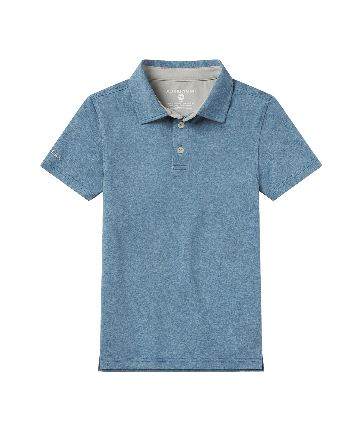 Youth Boys Grayton Heather Polo - Tempest - Image 1