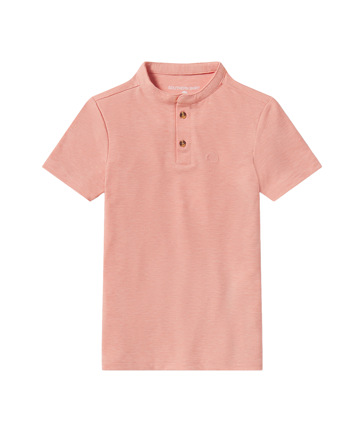 Boys Max Comfort Henley SS - Coral Sky - Image 1
