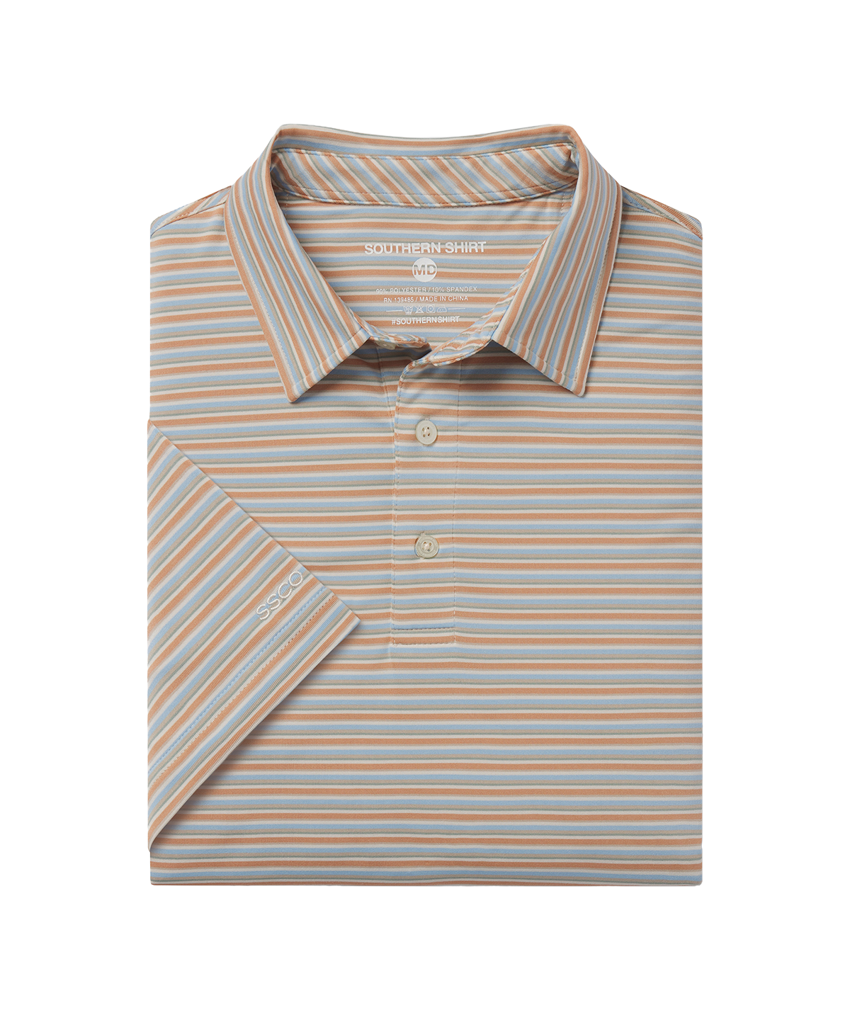 Tybee Stripe Polo - Adobe - Image 1