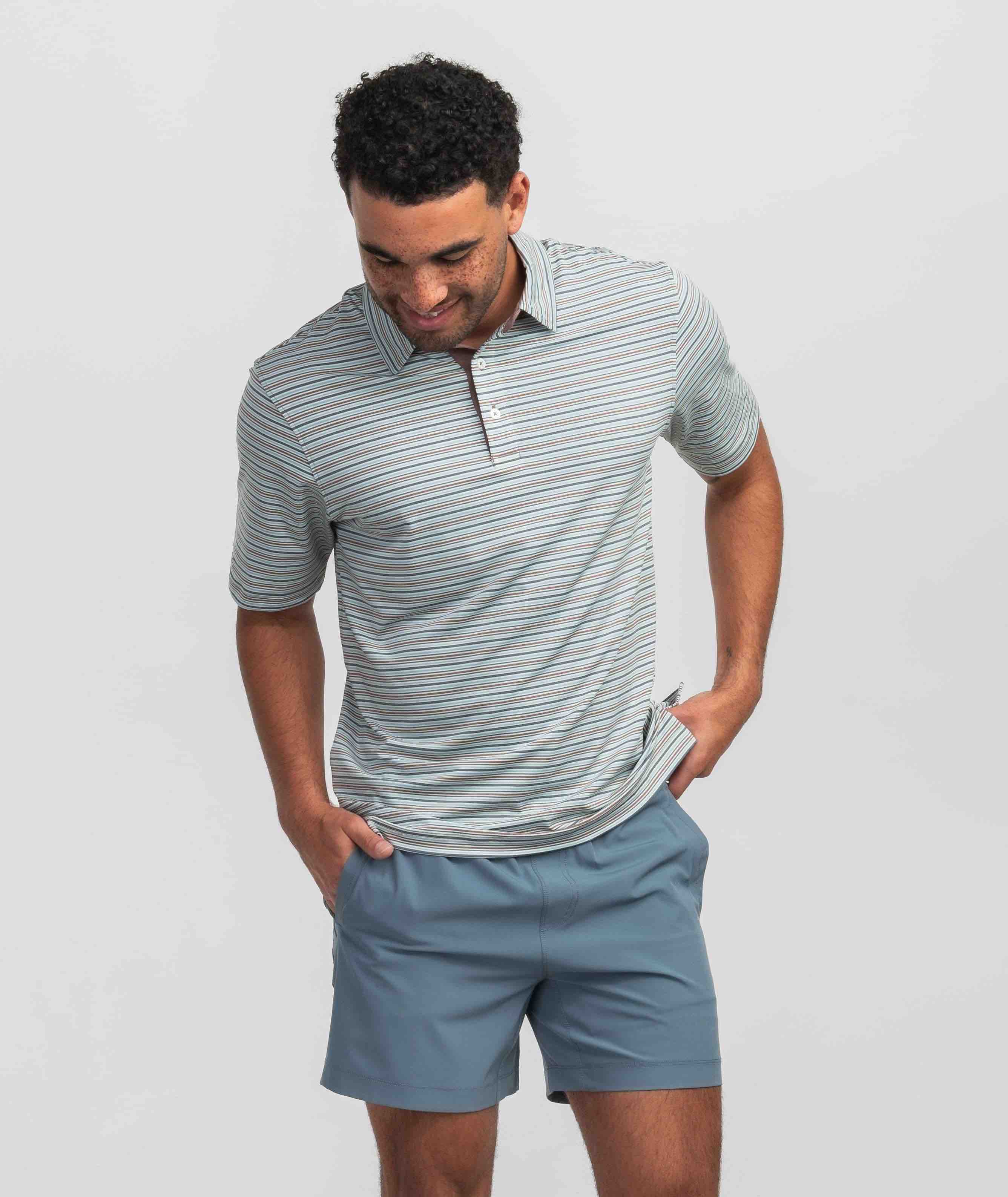 Sawgrass Stripe Polo - Overcast - Image 2