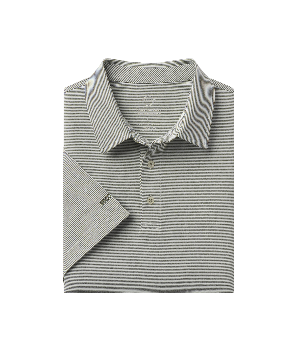 Heather Madison Stripe Polo - Dusty Olive - image 1