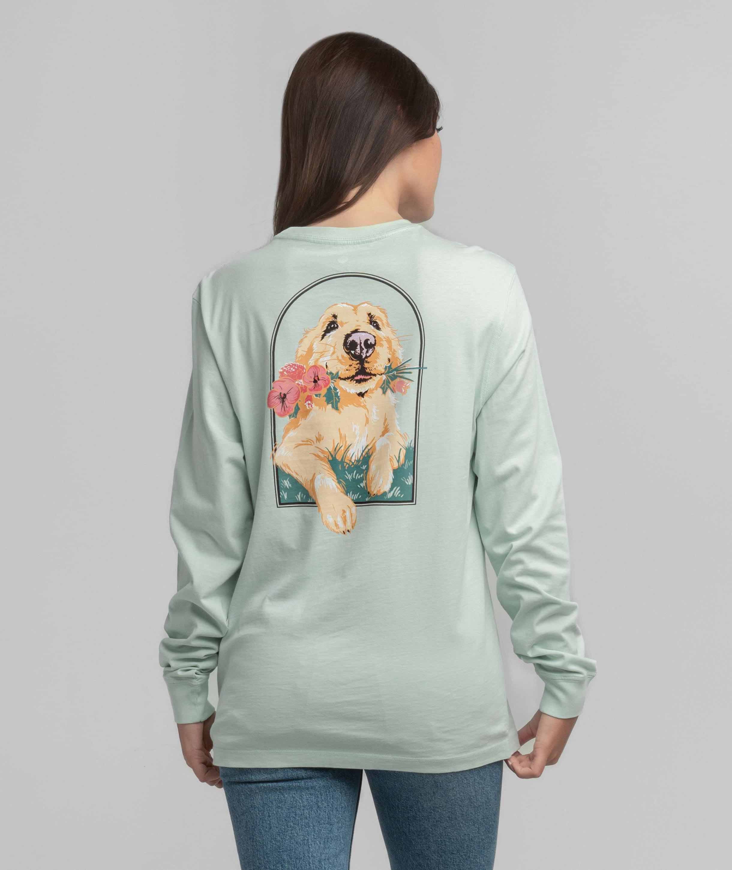 Floral Fetch Tee LS - Cool Mint - Image 2