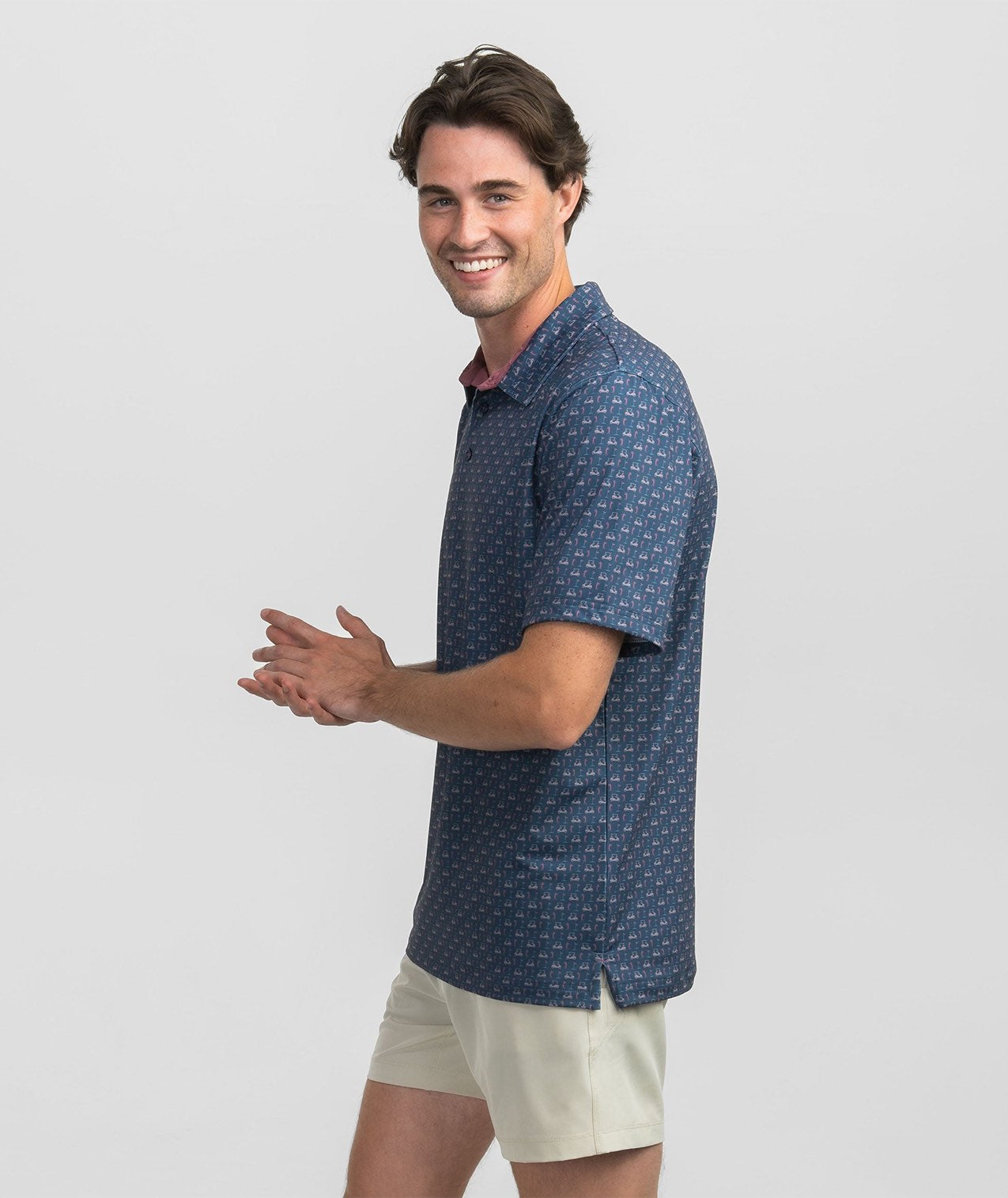 Perfect Round Printed Polo - Dusk - Image 2