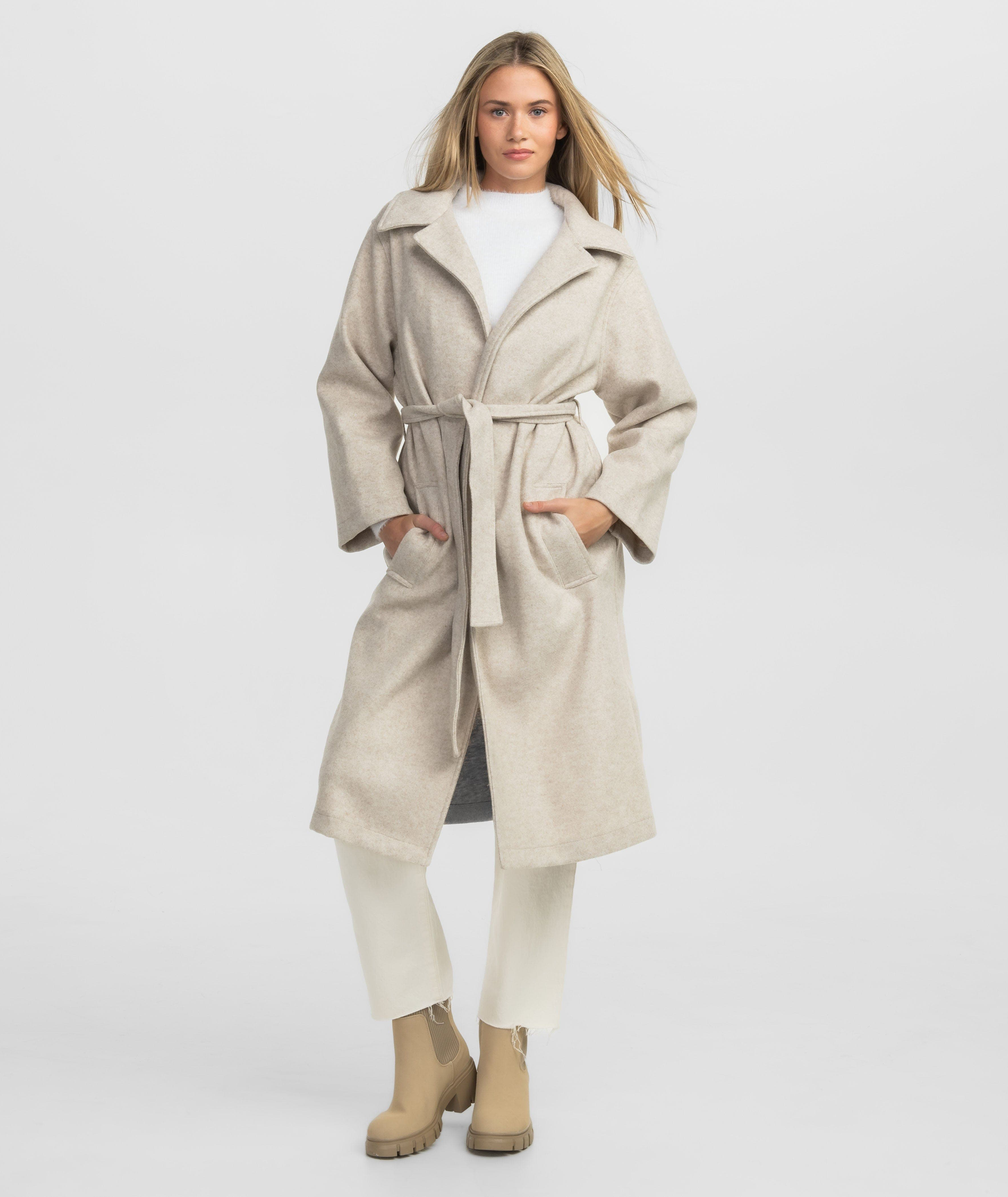 Broadway Fleece Coat - Oatmeal - Image 1