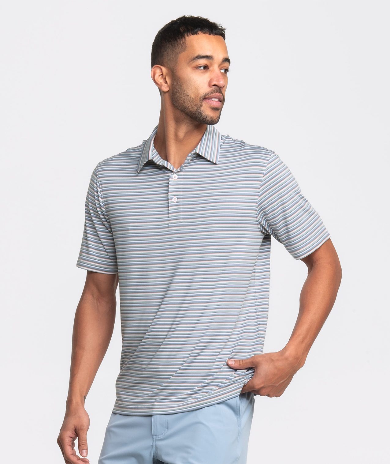 Tybee Stripe Polo - Amberjack - Image 2