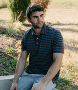 Sawgrass Stripe Polo - Midnight