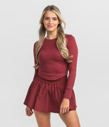 Hybrid Performance Skort - Crimson