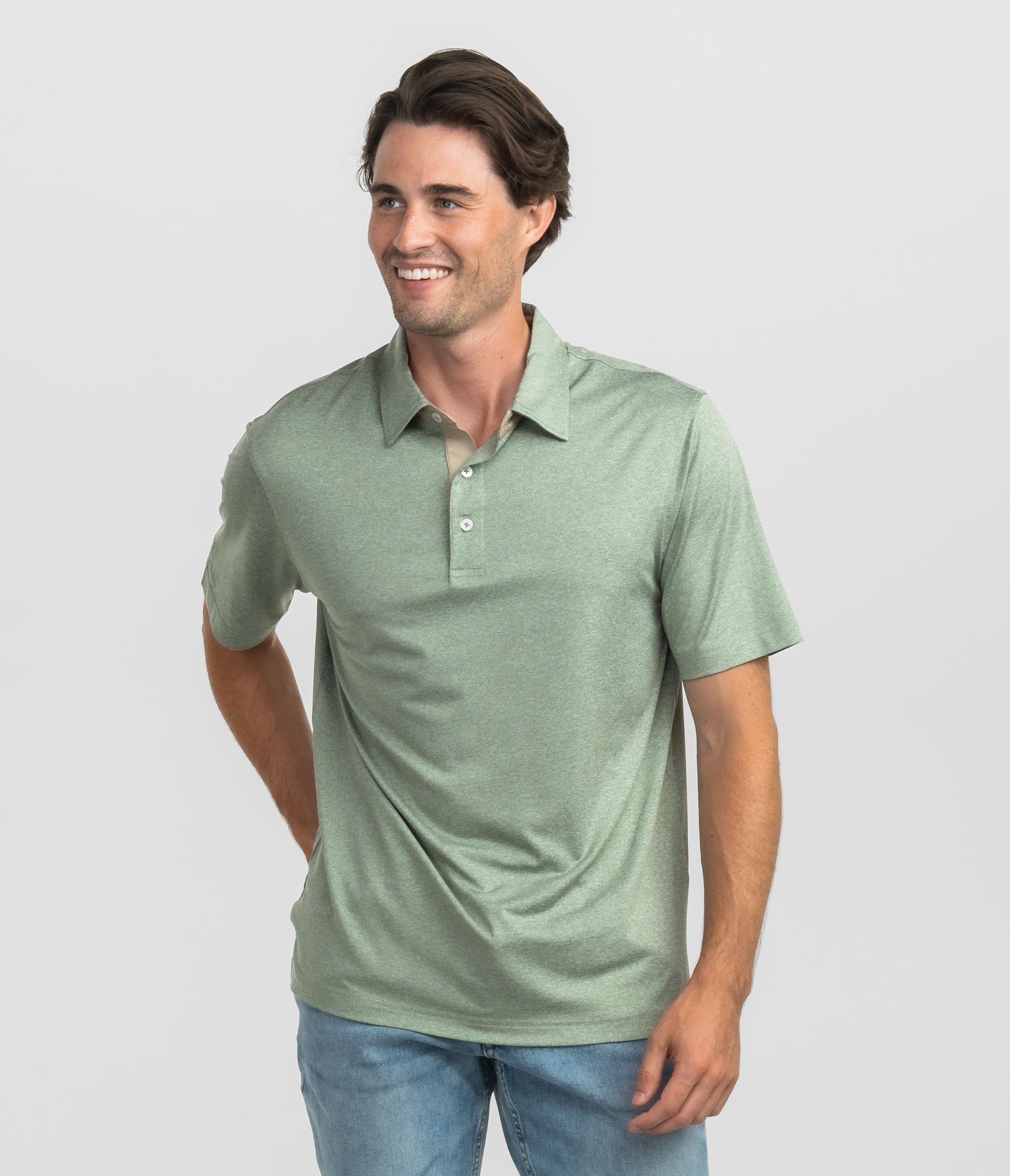 SSCO_M_Grayton_Heather_Polo_Polos_Fairway_Green_2