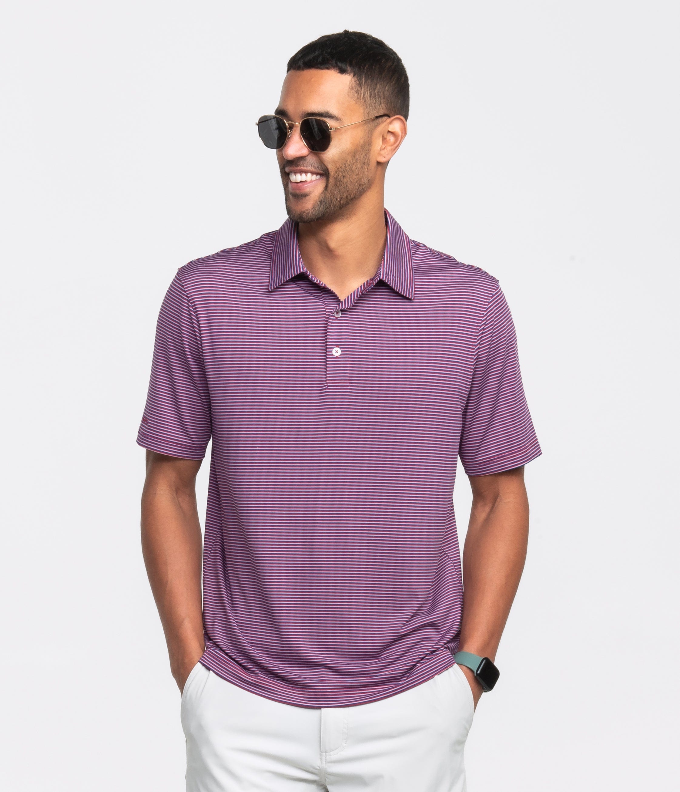 SSCO_M_Largo_Stripe_Polo_ Performance_Polos_Red_Bright_And_Blue_2