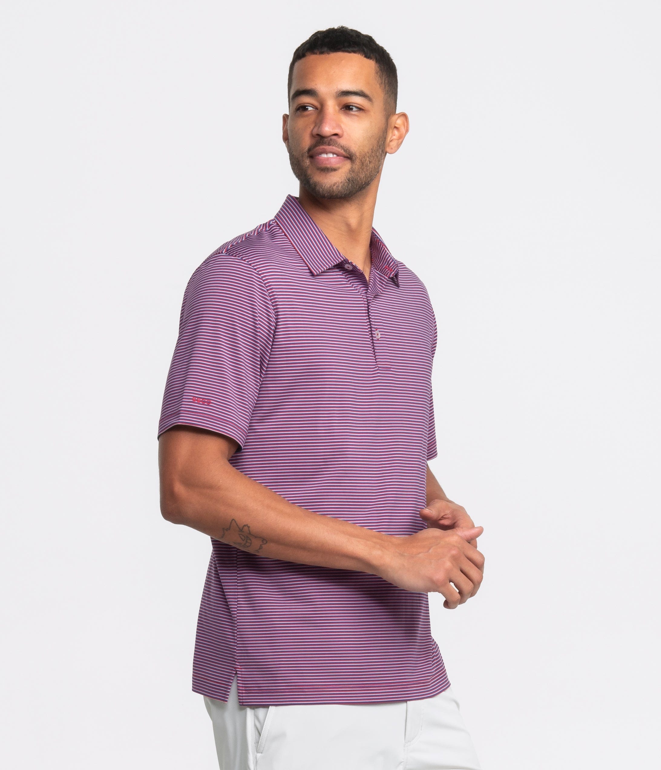 SSCO_M_Largo_Stripe_Polo_ Performance_Polos_Red_Bright_And_Blue_3