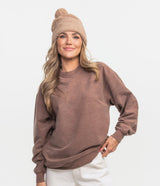 SSCO_W_Washed_Fleece_Sweatshirt_Bloomingdale_Brown_1