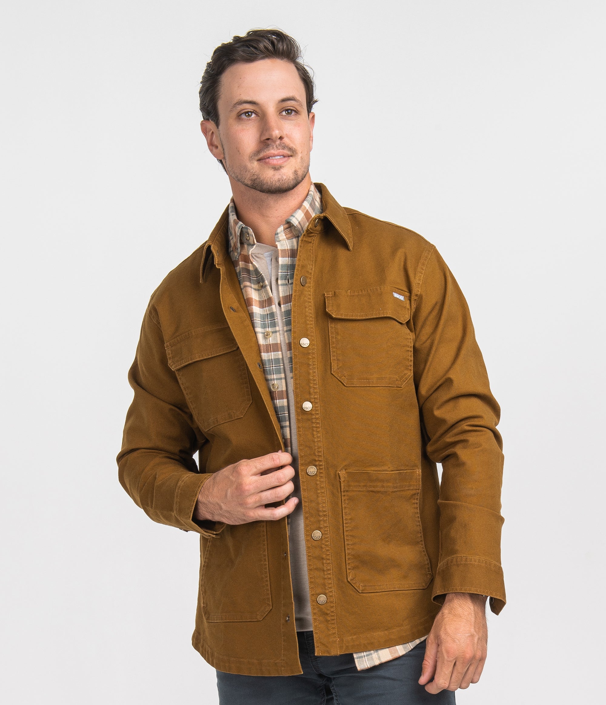 Desoto Stretch Canvas Jacket - Saddle - Image 1