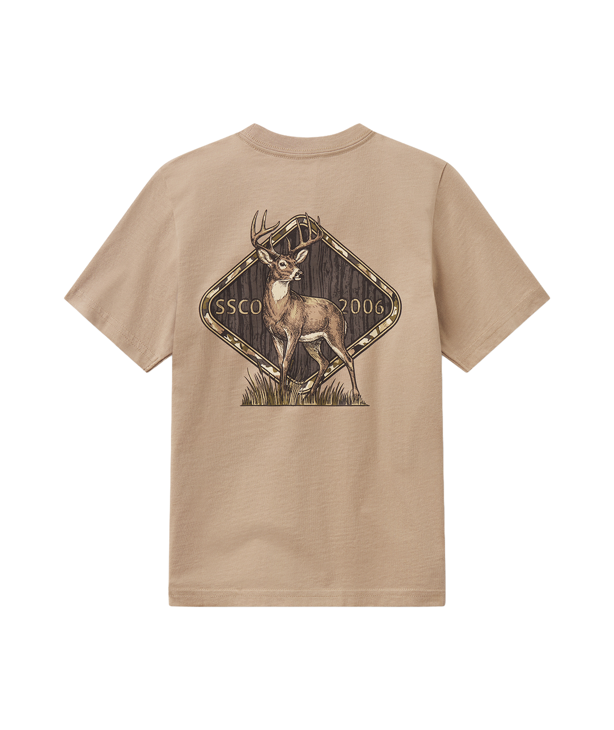 Boys Woodland Whitetail Tee SS - Chinchilla - image 1