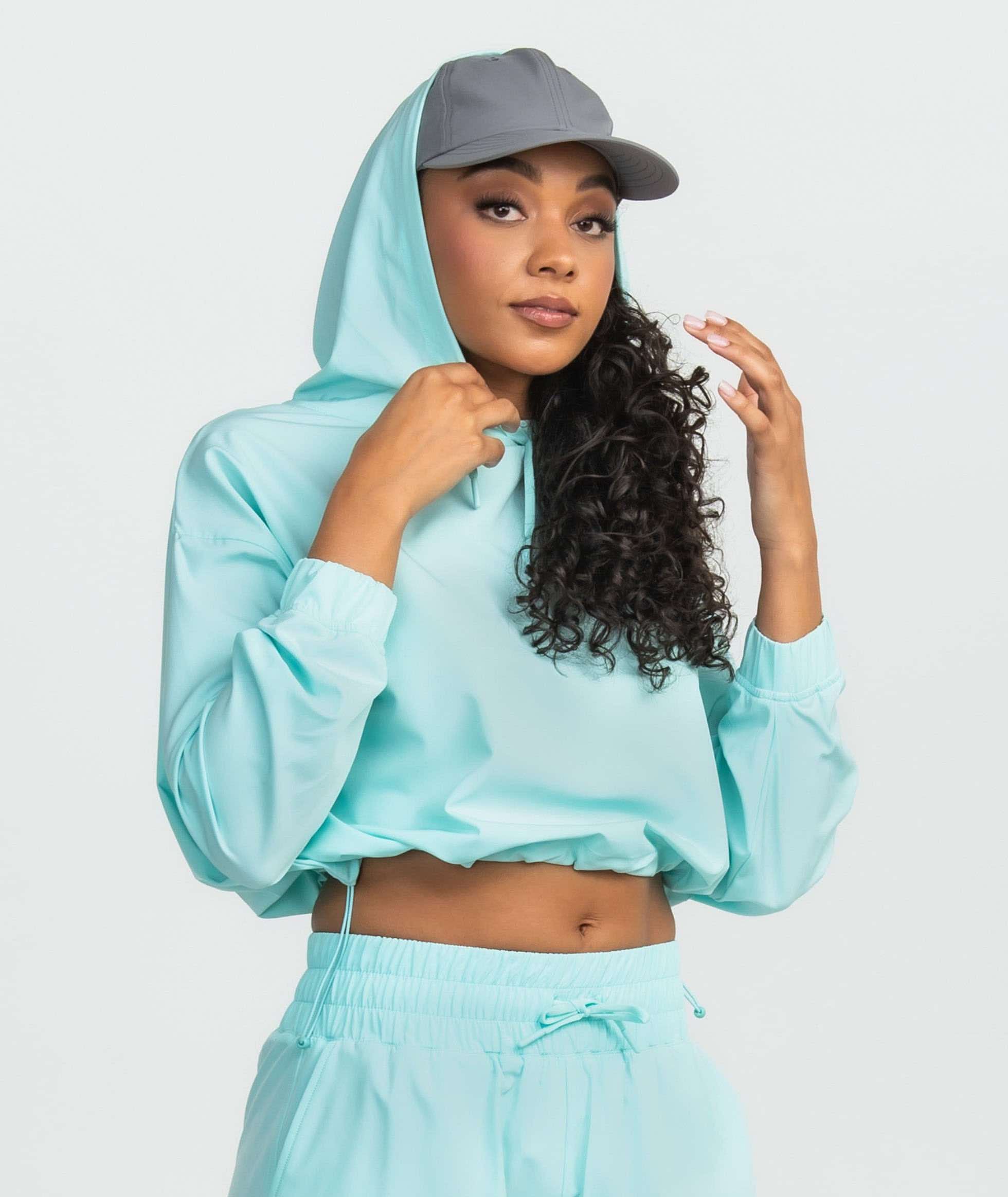 Hybrid Cropped Hoodie - Crystal Cove - Image 1