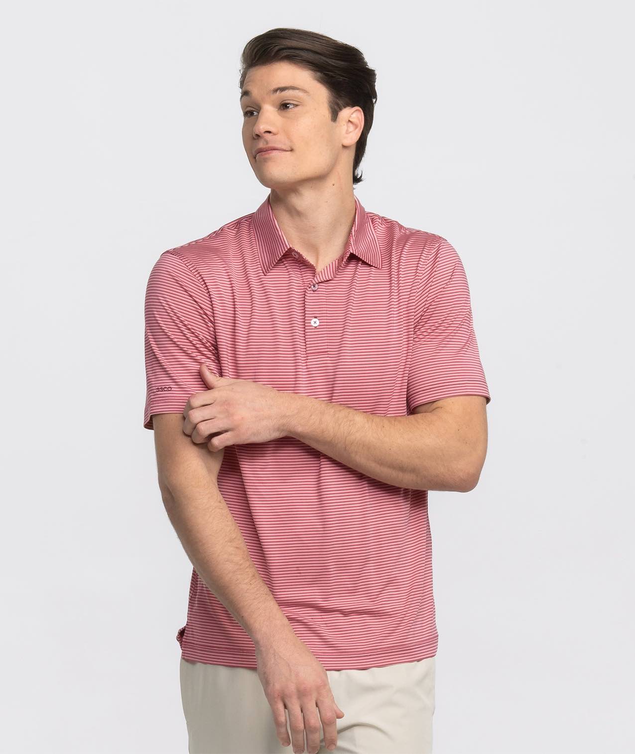 Largo Stripe Polo - Pink Nectar - Image 2