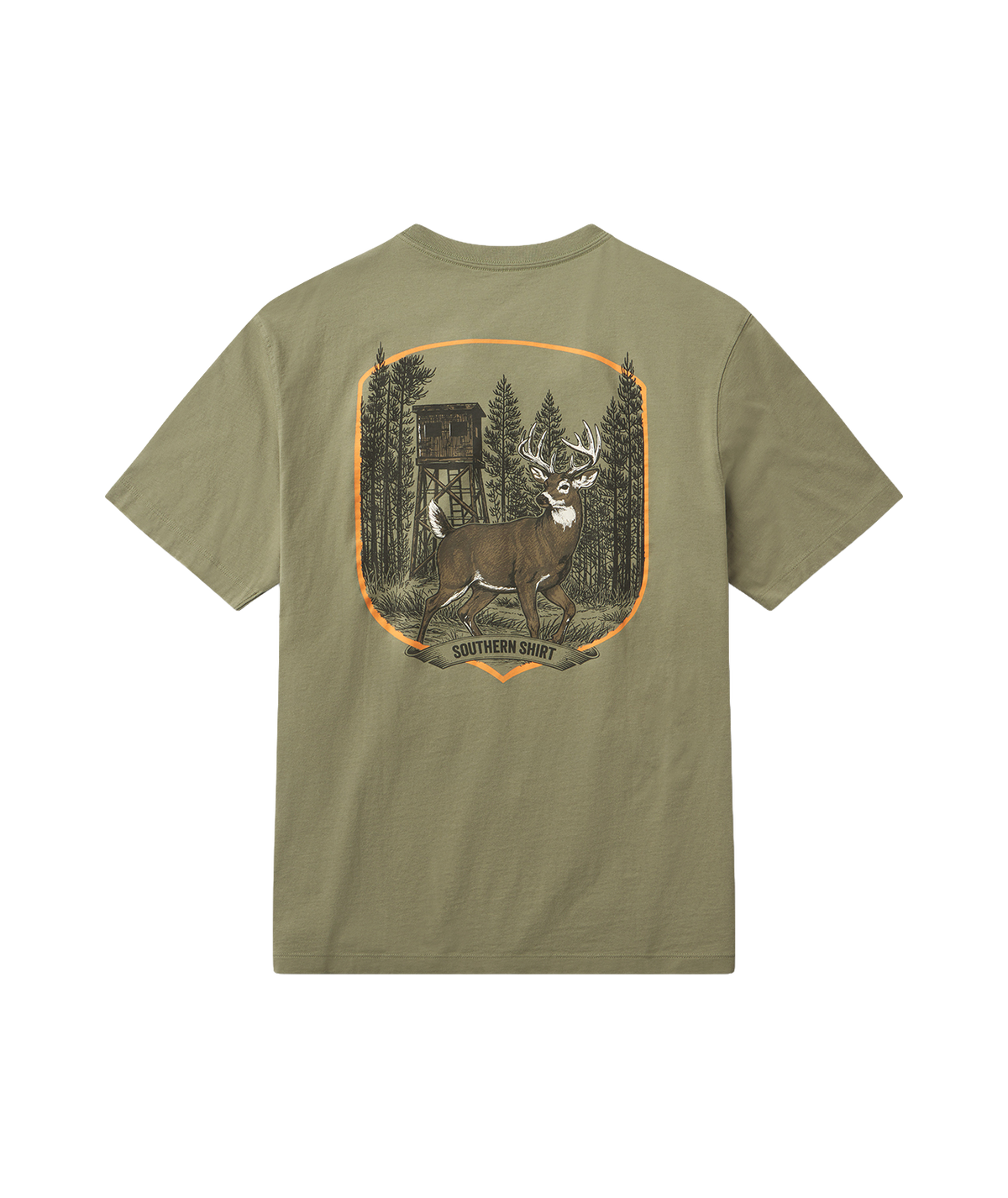 Bucks Before Dawn Tee SS - Woodland Olive - image 1