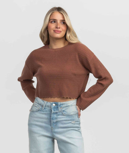 Crop Knit Basic Top