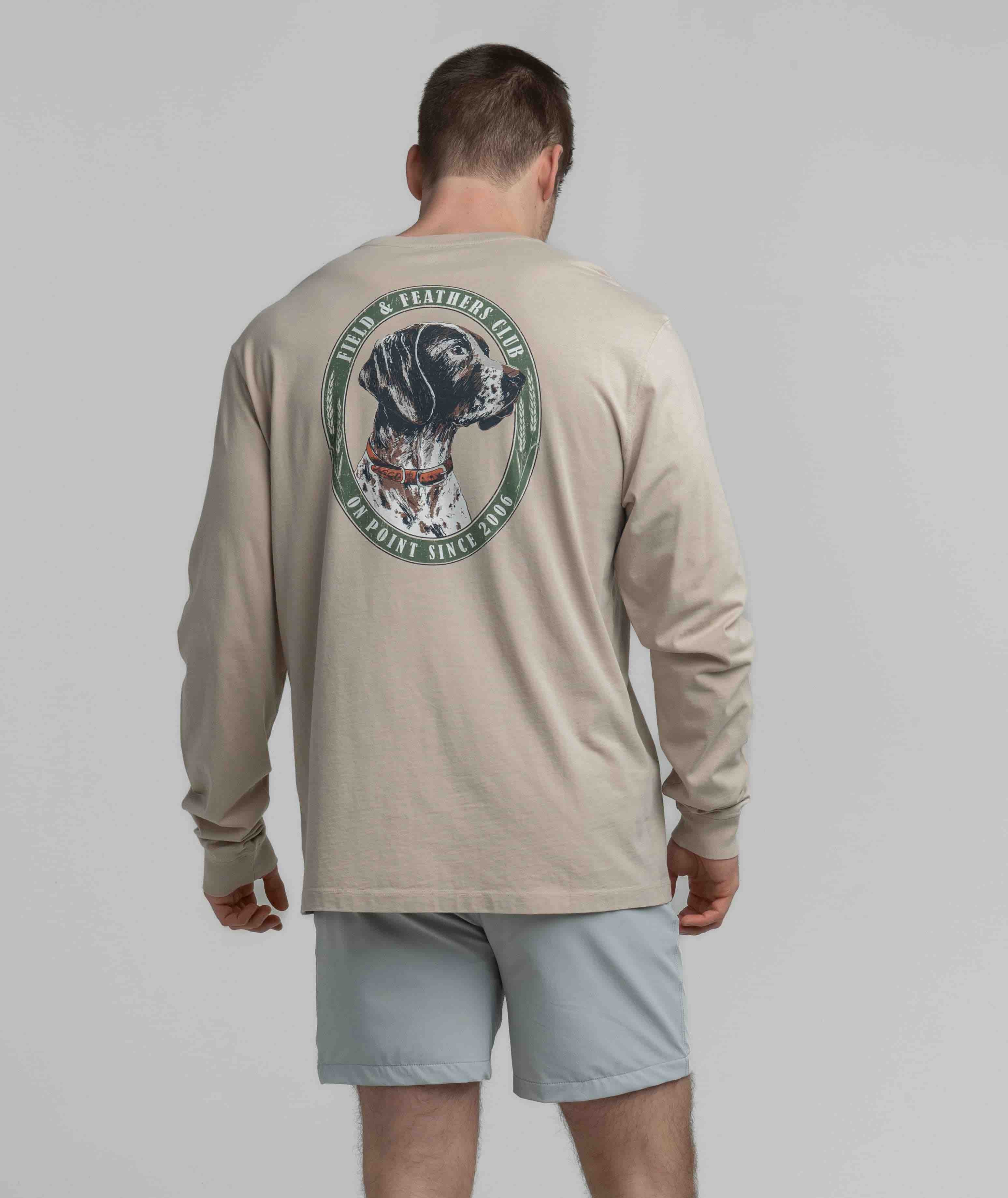 Field And Feathers Tee LS - Taupe - Image 4