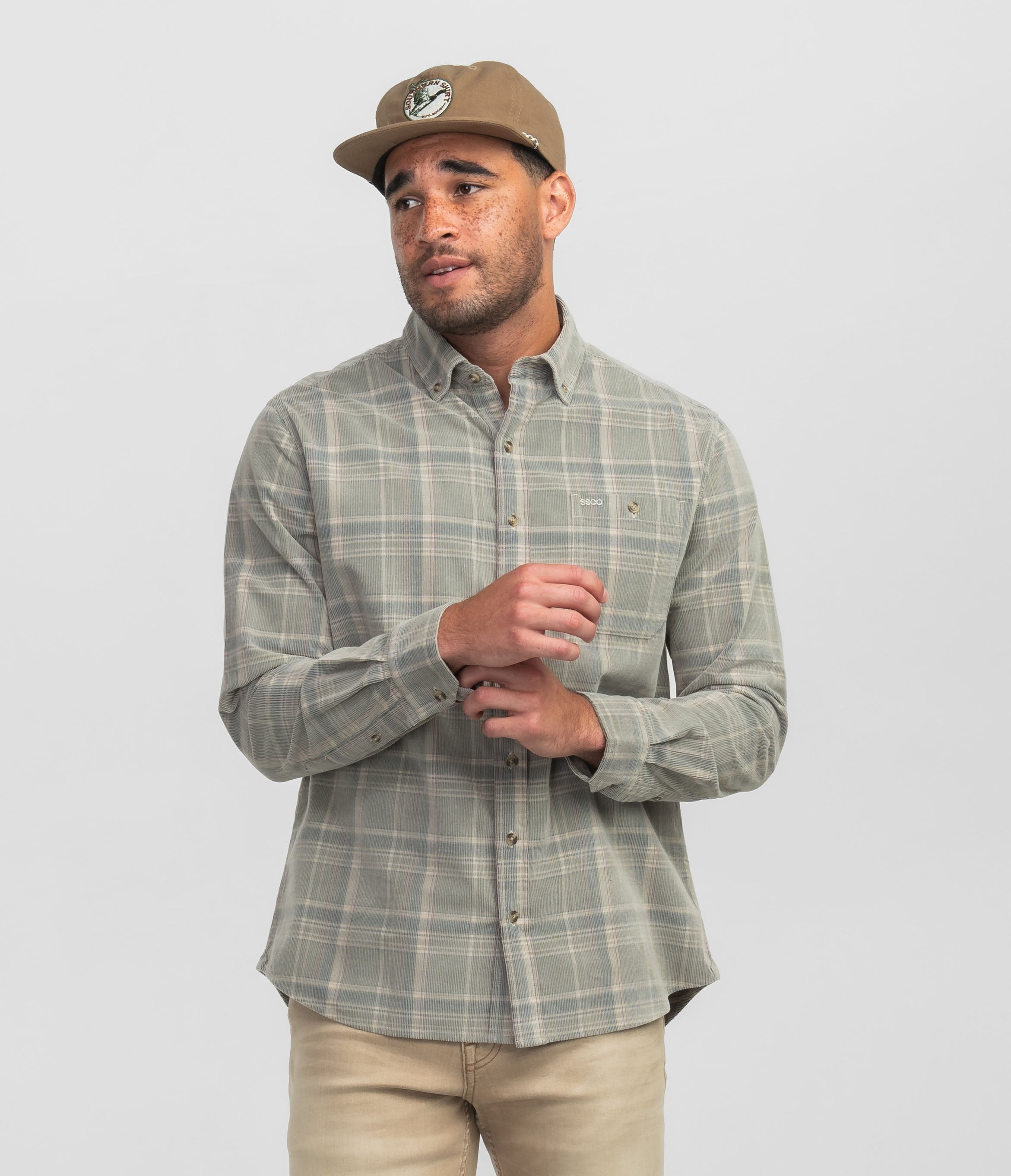 Braxton Lightweight Cord Flannel - Dusk - Image 1