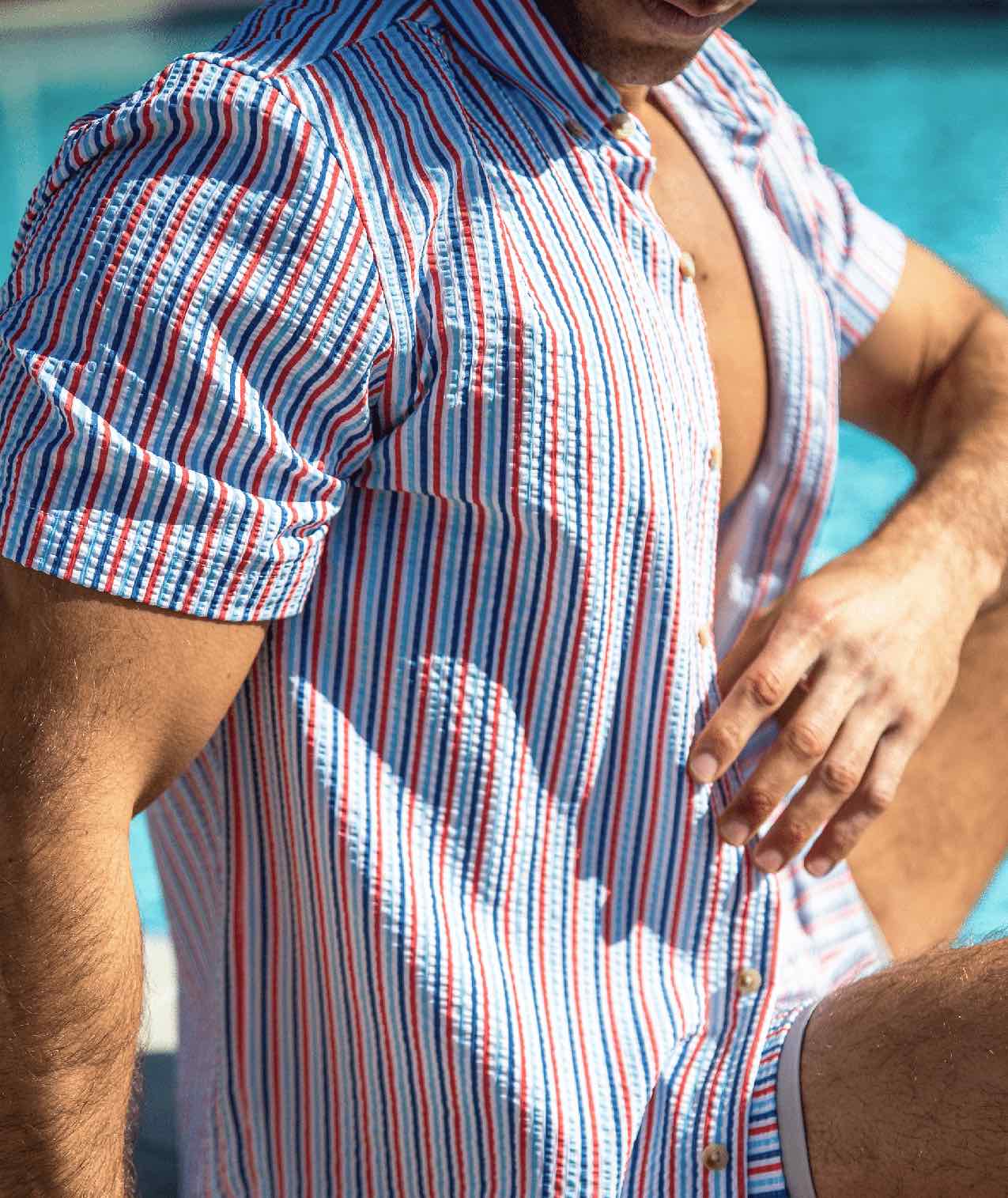 Clubhouse Seersucker Baja Shirt - Clubhouse Seersucker - Image 3