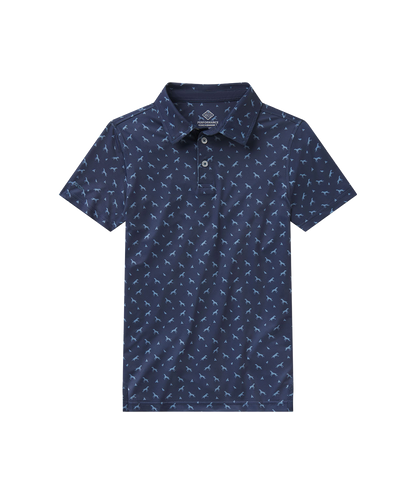 Boys Uplands Unleashed Printed Polo - Midnight Navy - image 2