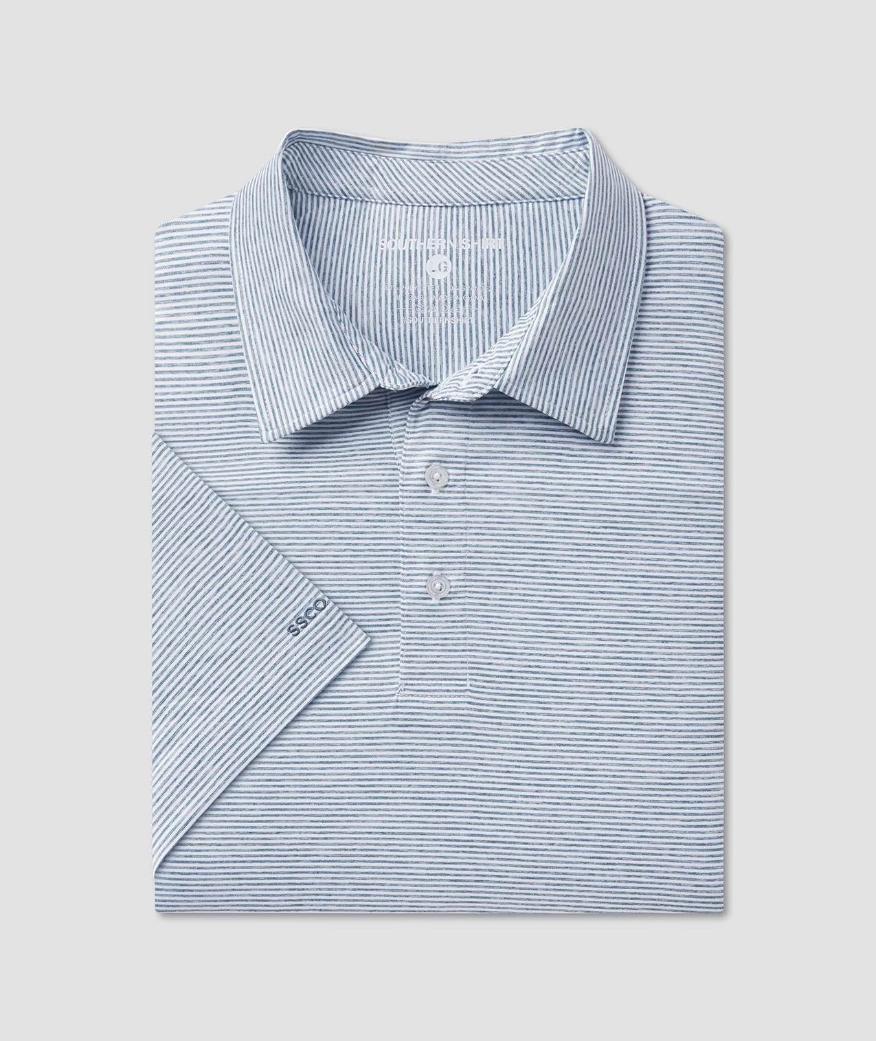 Heather Madison Stripe Polo - Classic Navy - Image 1