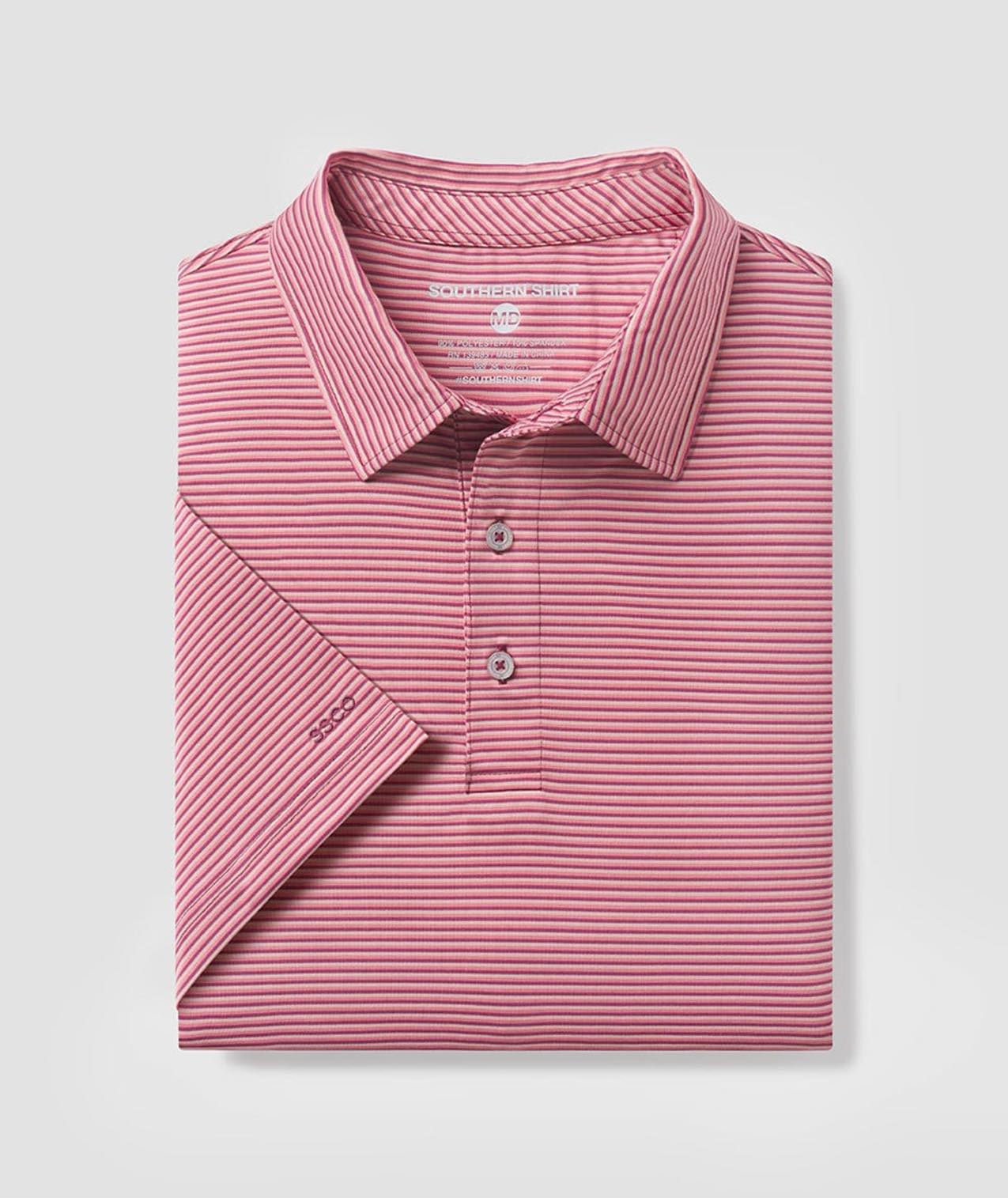 Largo Stripe Polo - Pink Nectar - Image 1