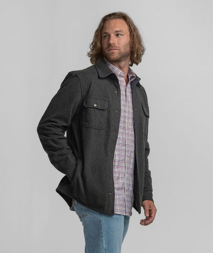 Stretch Twill Shacket - Iron Ore - Image 3