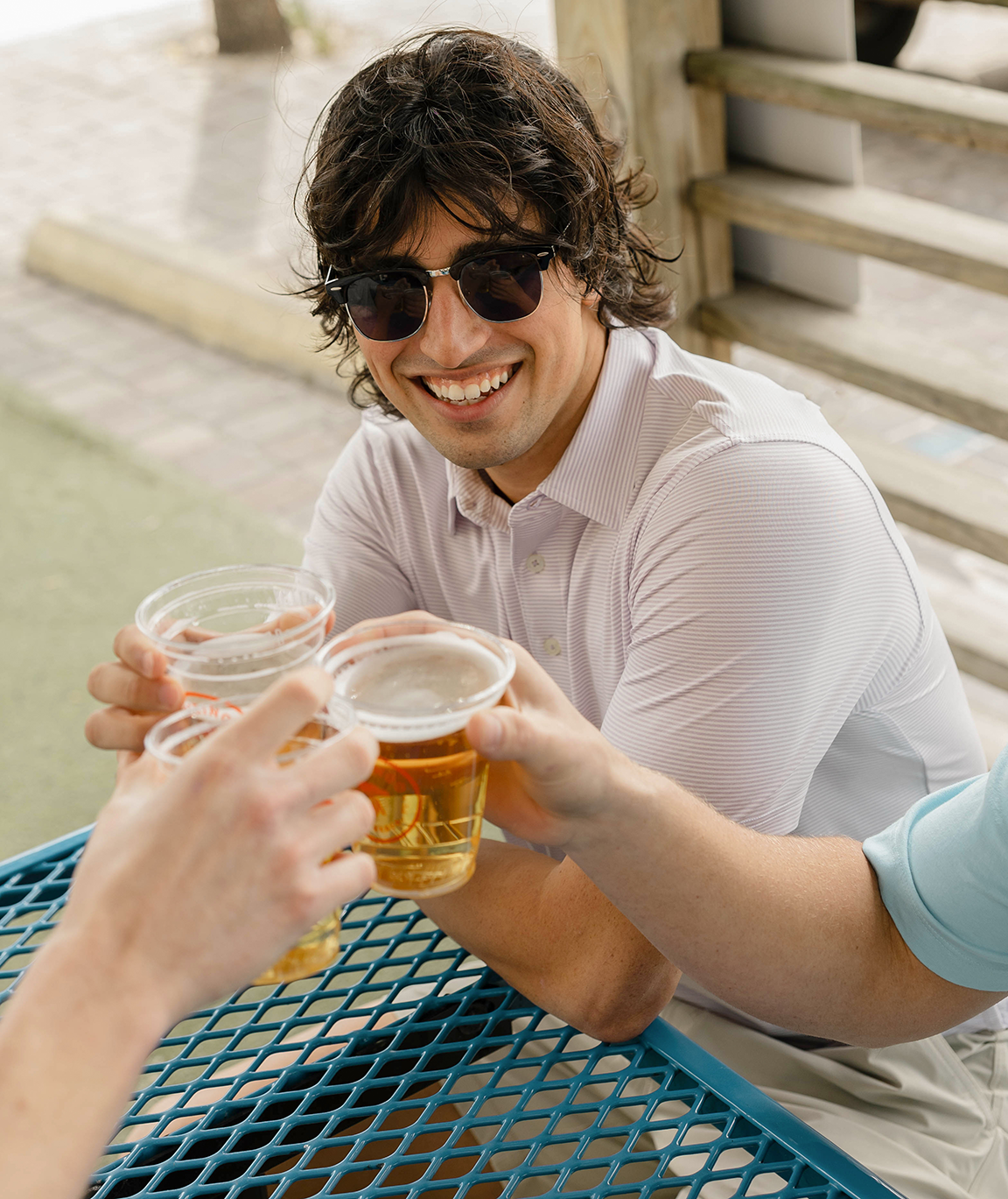 Heather Madison Stripe Polo - Orchid Petal - Image 2