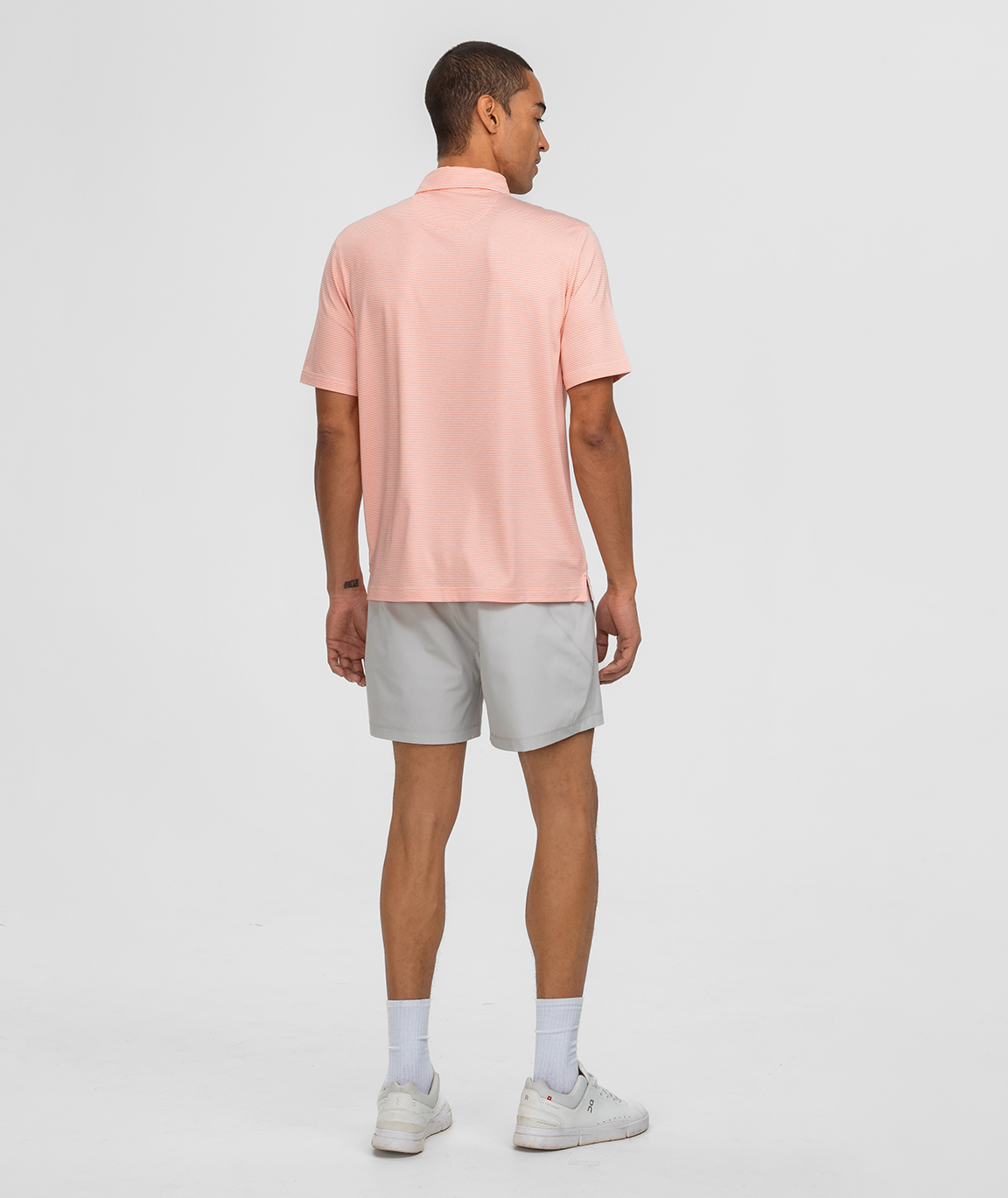 Heather Madison Stripe Polo - Flamingo - Image 4