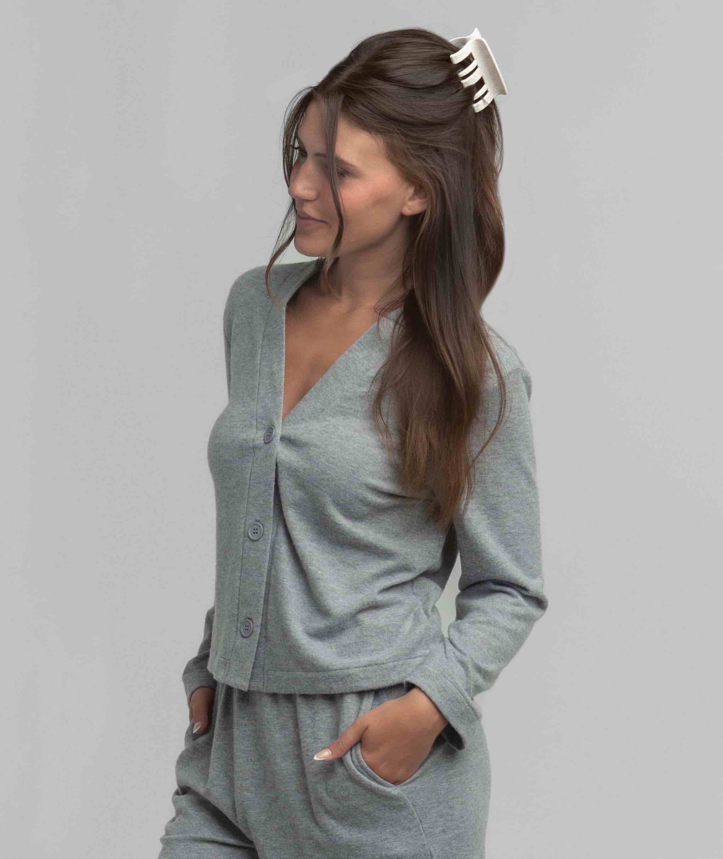 Cozy Cloud Cardigan - Harbor Slate - Image 2