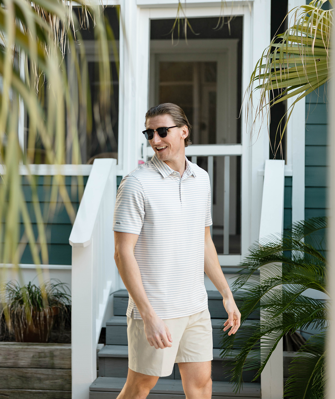 Cahaba Heather Stripe Polo - Hampton - Image 3