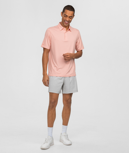 Heather Madison Stripe Polo - Flamingo - Image 3