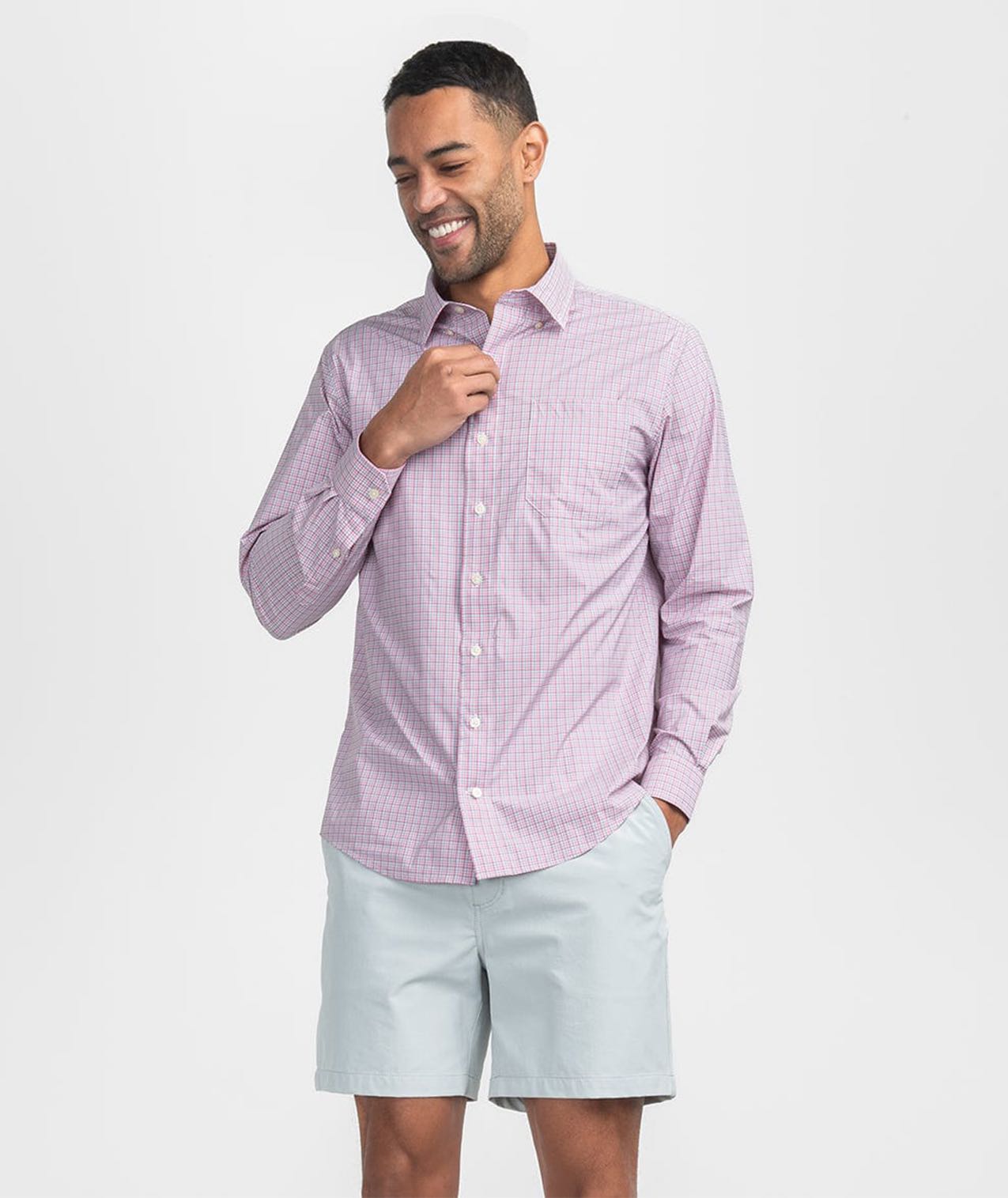 Glendale Plaid LS - Sorbet - Image 2