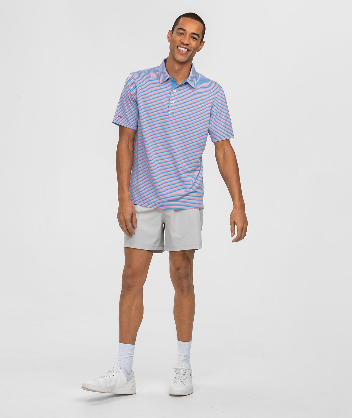 Crestline Stripe Polo - Rocket Pop - Image 2