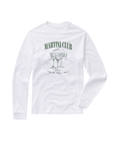 Martini Club Tee LS - Bright White - Image 1