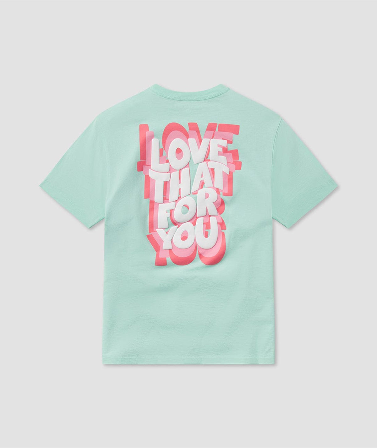 Think Positive Puff Print Tee SS - Beach Glass - image 1