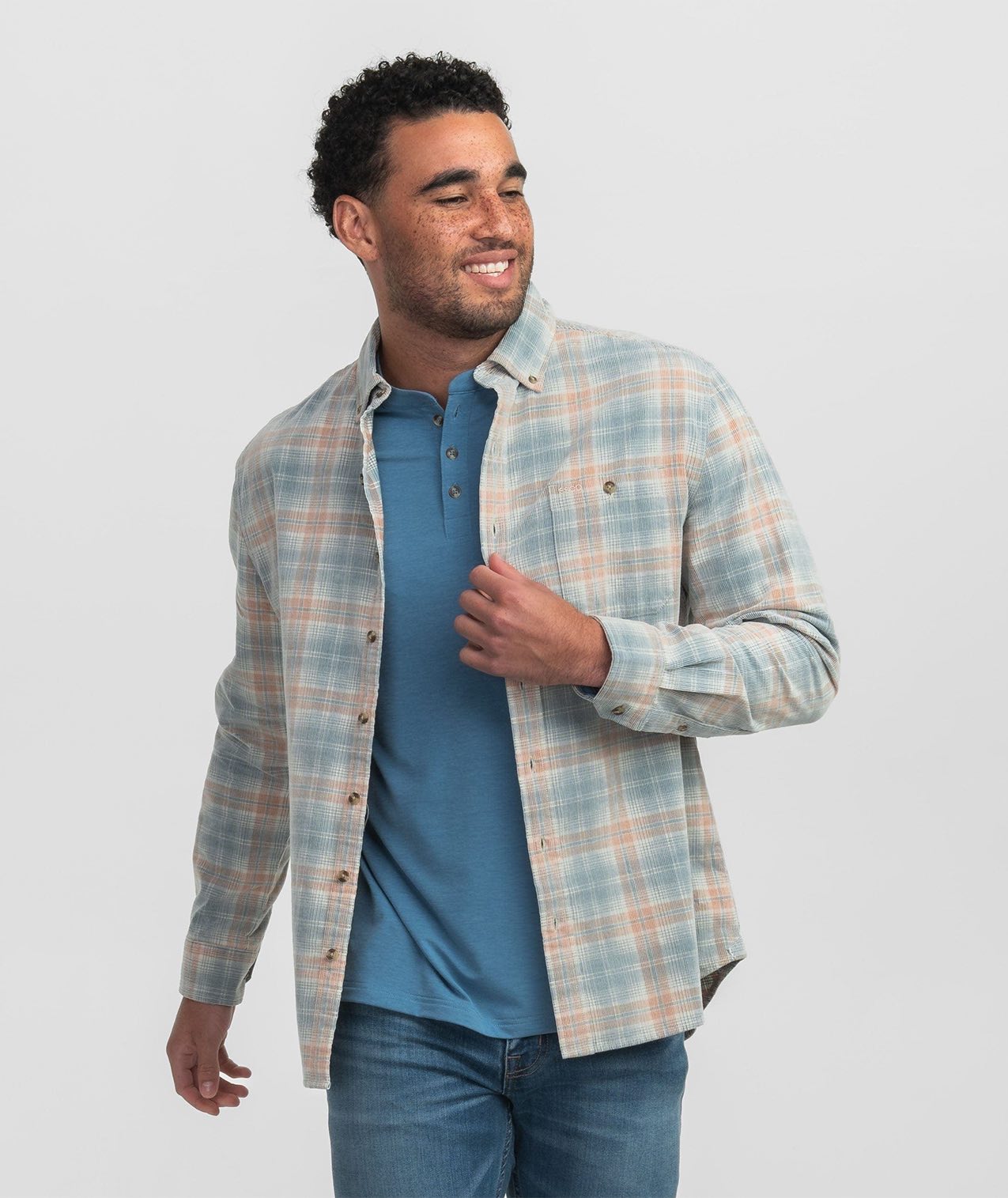 Braxton Lightweight Cord Flannel - Dorado - Image 2